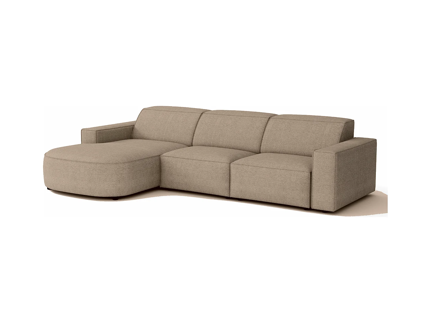 Canapé d’angle modulaire Cursal B gauche – 282 × 166 cm, beige Raven 30, design moderne