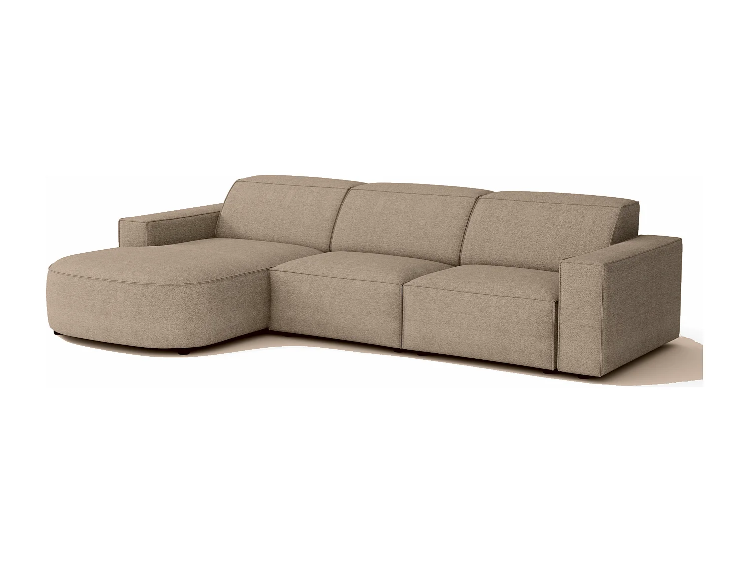 Canapé d’angle modulaire Cursal B gauche – 282 × 166 cm, beige Raven 30, design moderne