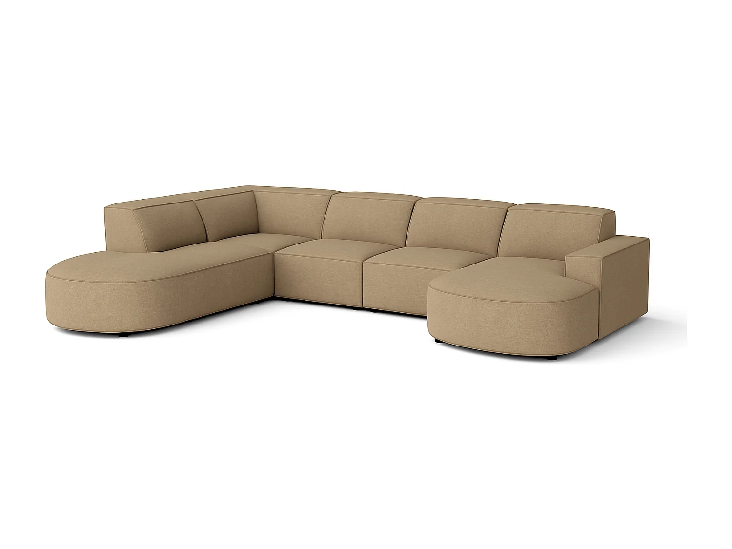 Canapé d’angle modulable CURSAL H – angle droit, marron clair Raven 34 , 364×166/284×70 cm