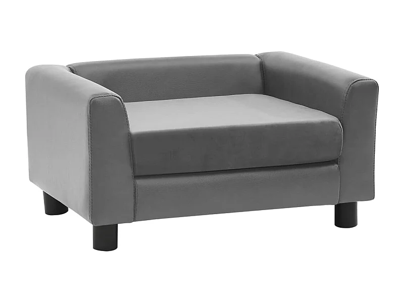 Jacques-Henri-Paul  Canapé pour cen Gris 60x43x30 cm Peluche et similicuir