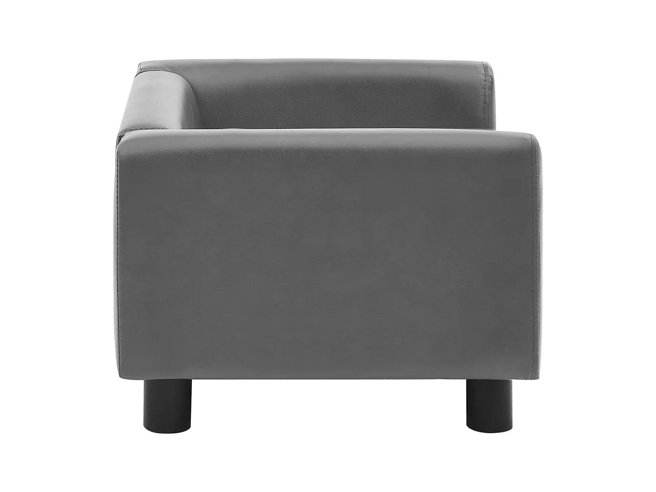 Jacques-Henri-Paul  Canapé pour cen Gris 60x43x30 cm Peluche et similicuir