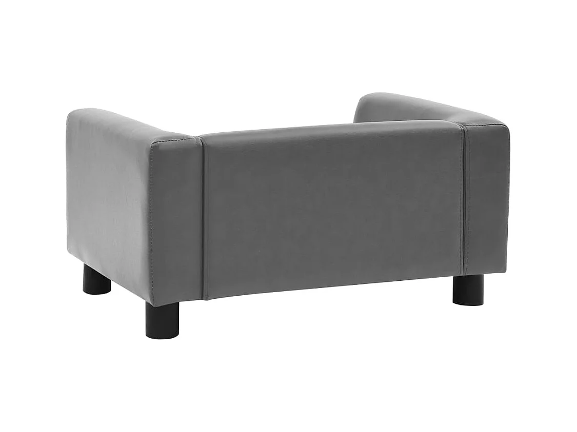 Jacques-Henri-Paul  Canapé pour cen Gris 60x43x30 cm Peluche et similicuir