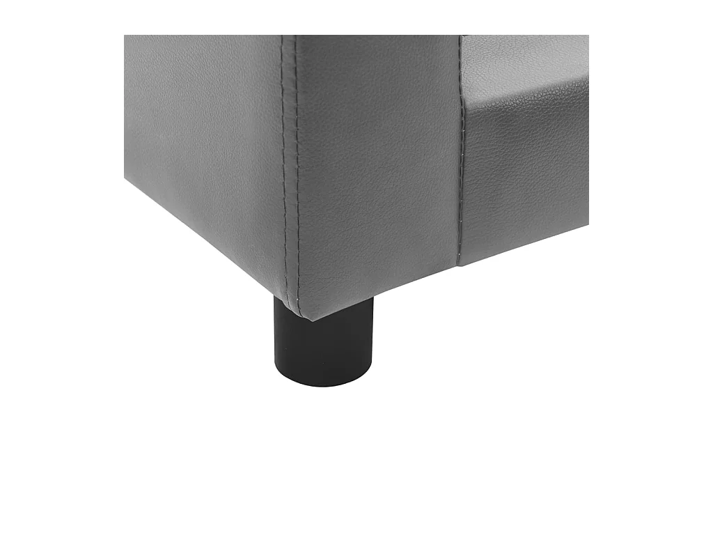 Jacques-Henri-Paul  Canapé pour cen Gris 60x43x30 cm Peluche et similicuir