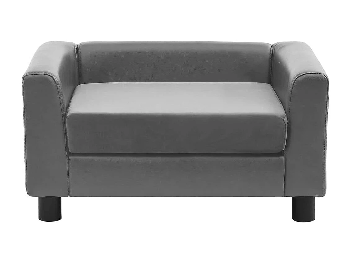 Jacques-Henri-Paul  Canapé pour cen Gris 60x43x30 cm Peluche et similicuir