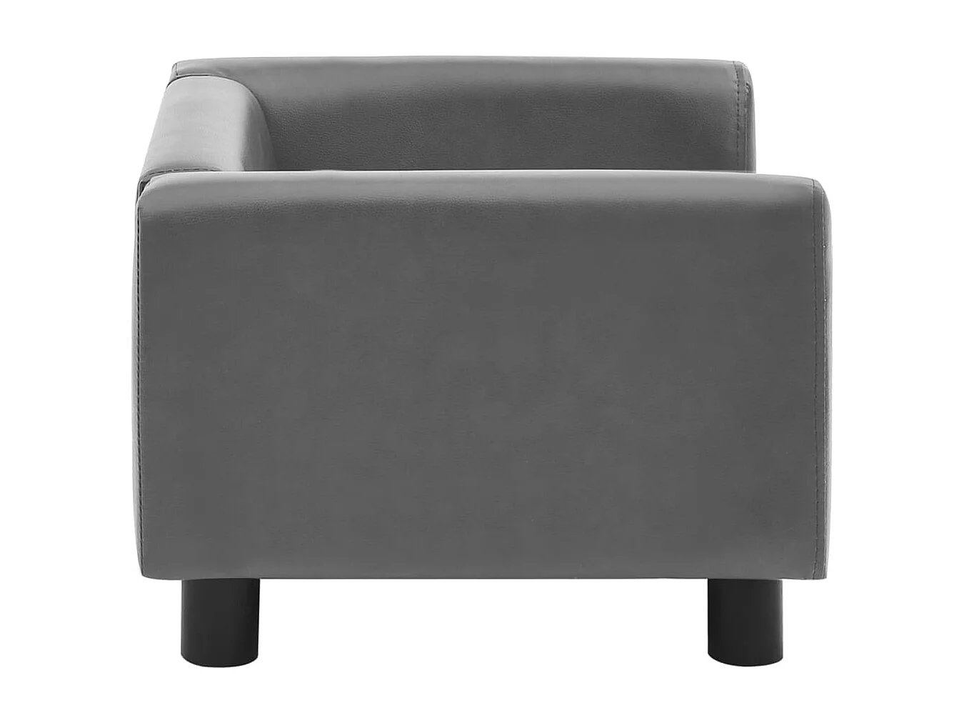 Jacques-Henri-Paul  Canapé pour cen Gris 60x43x30 cm Peluche et similicuir