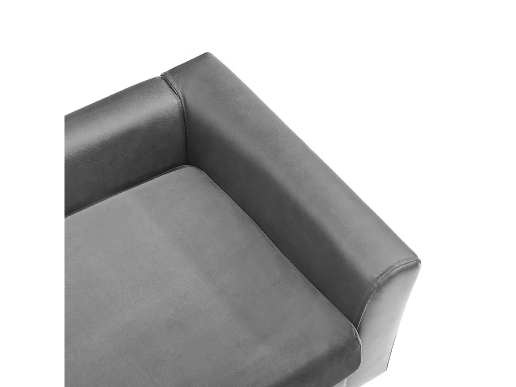 Jacques-Henri-Paul  Canapé pour cen Gris 60x43x30 cm Peluche et similicuir