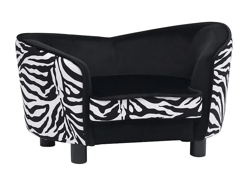 Bryval  Canapé pour cen Noir 68x38x38 cm Peluche