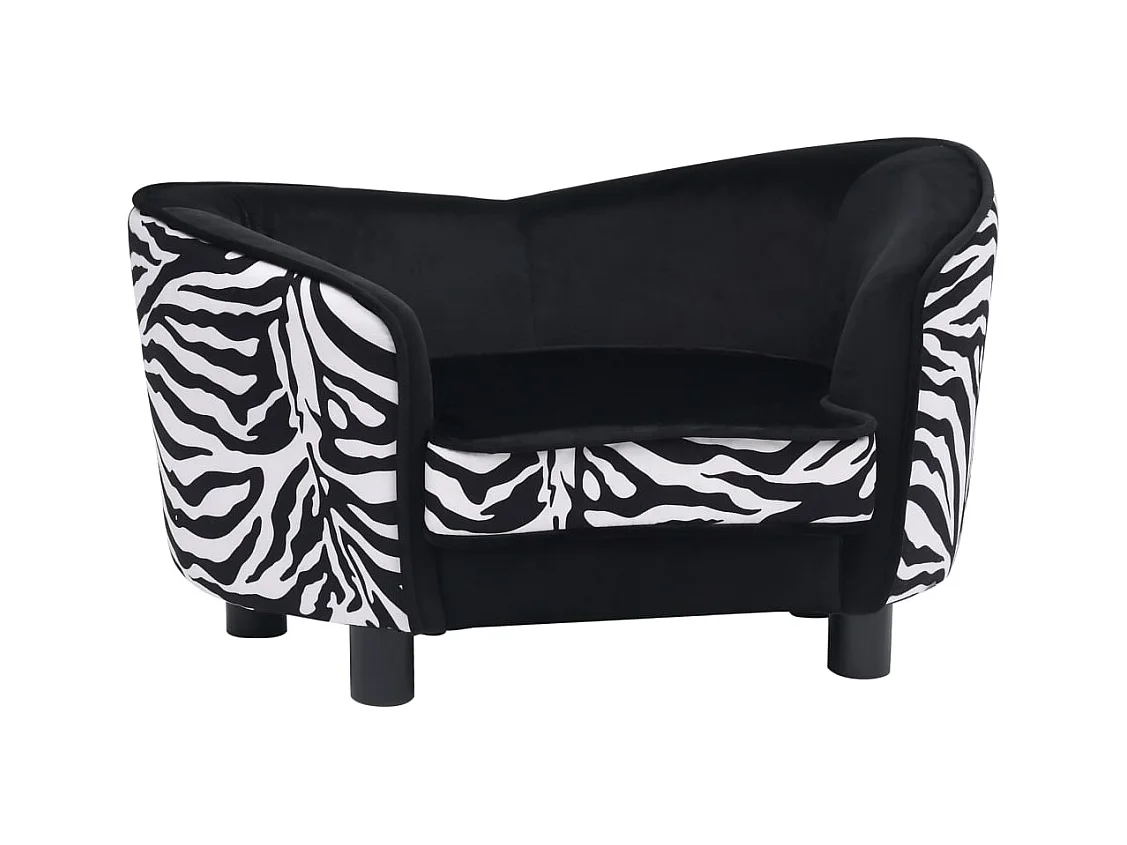 Bryval  Canapé pour cen Noir 68x38x38 cm Peluche