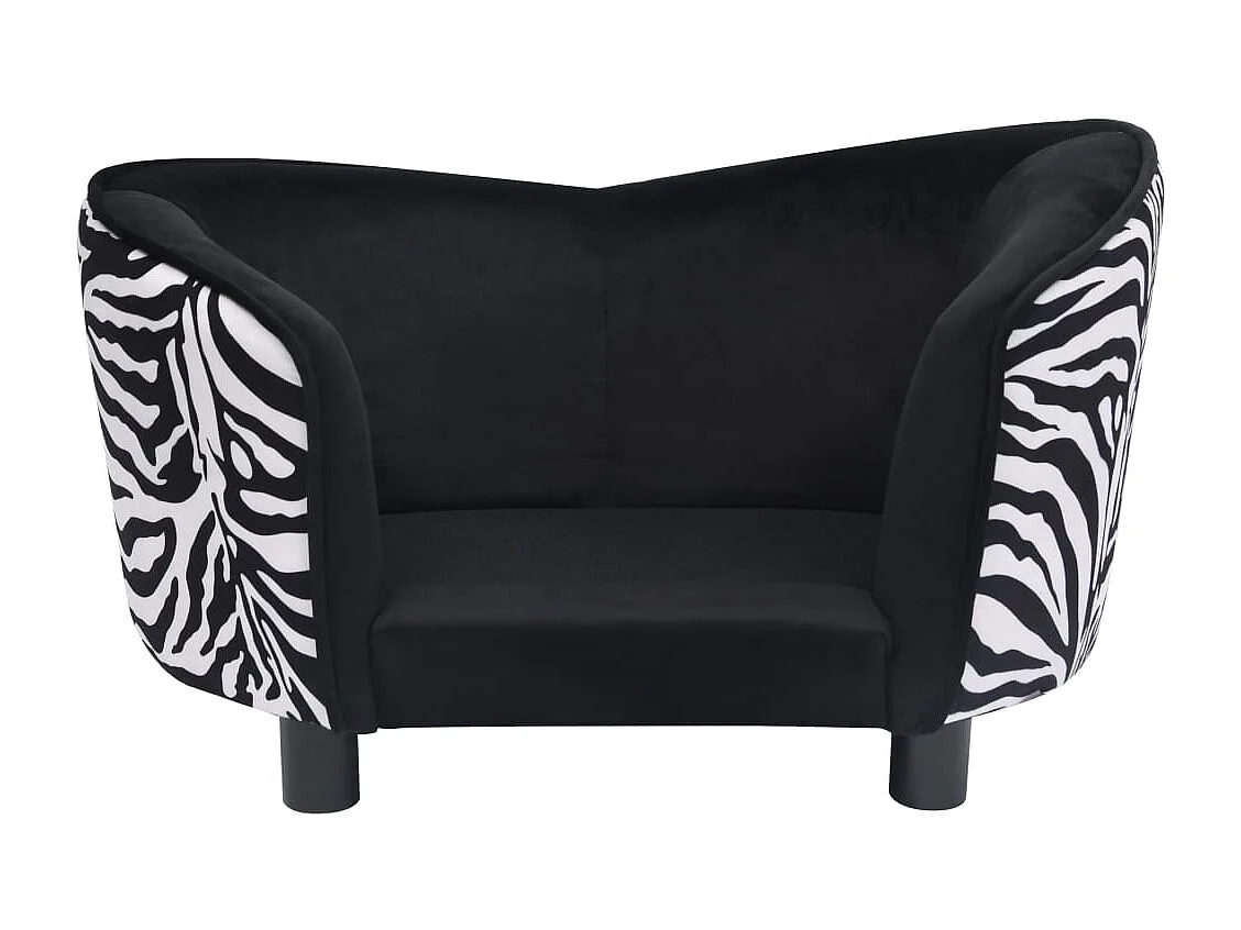 Bryval  Canapé pour cen Noir 68x38x38 cm Peluche