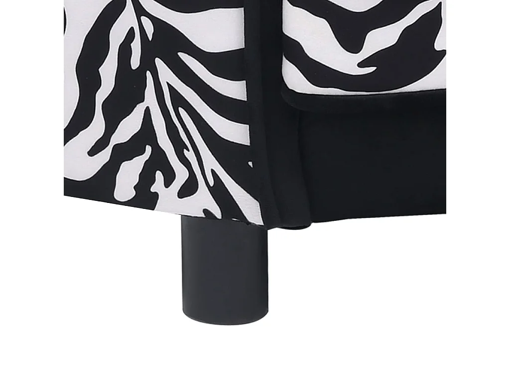 Bryval  Canapé pour cen Noir 68x38x38 cm Peluche