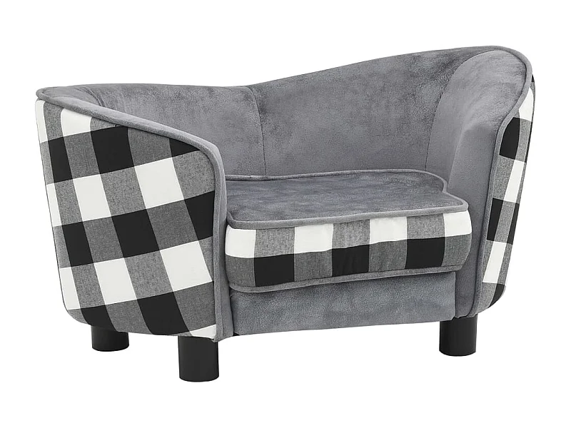 Bryval  Canapé pour cen Gris 68x38x38 cm Peluche