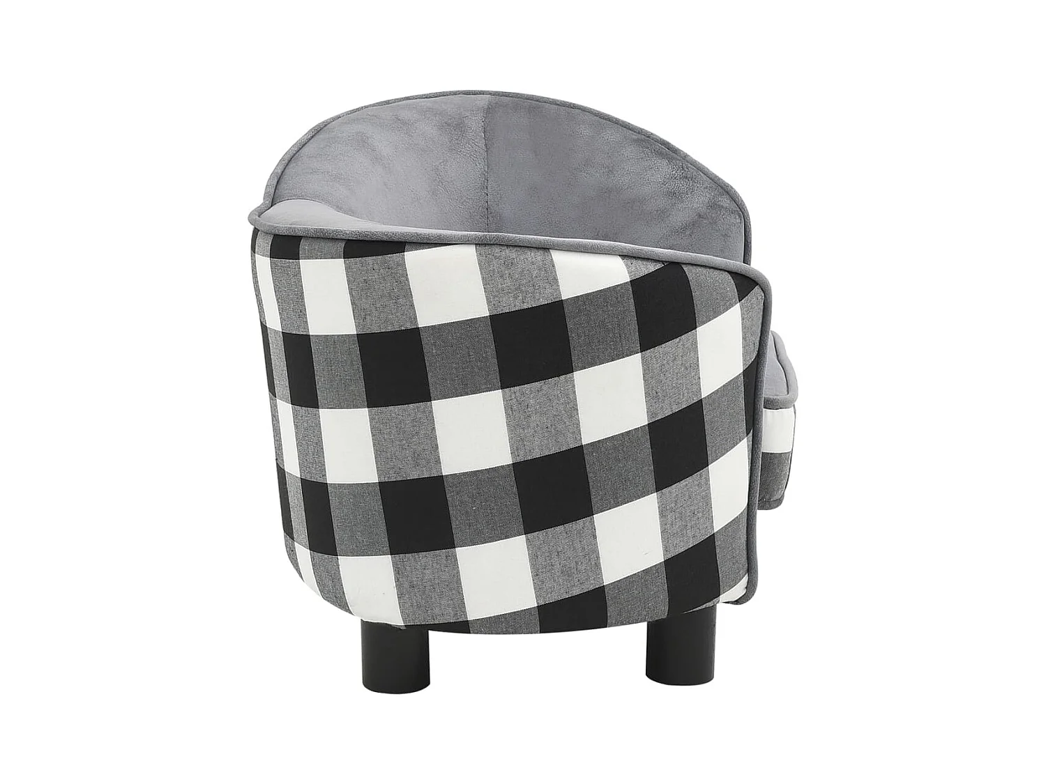 Bryval  Canapé pour cen Gris 68x38x38 cm Peluche