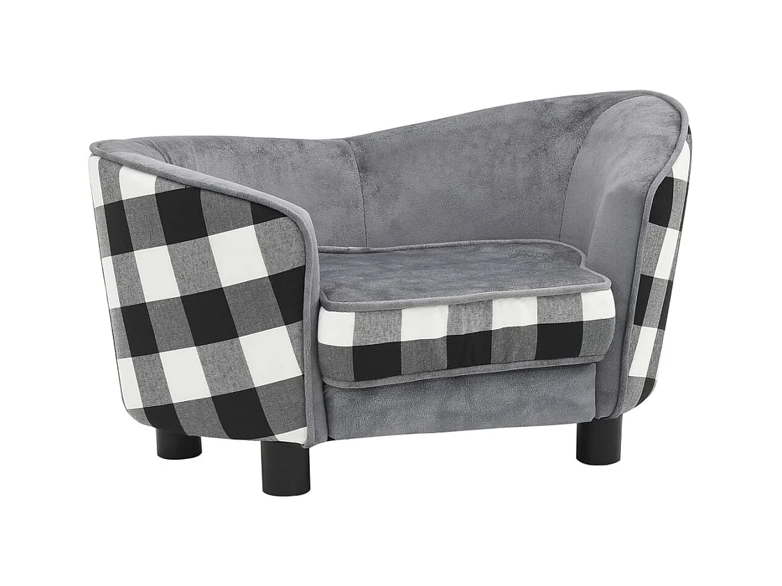 Bryval  Canapé pour cen Gris 68x38x38 cm Peluche