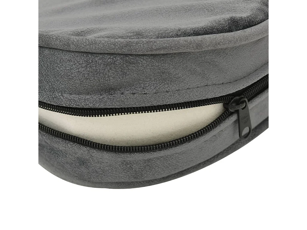 Almir  Canapé pour cen Gris 48x48x32 cm Peluche et similicuir
