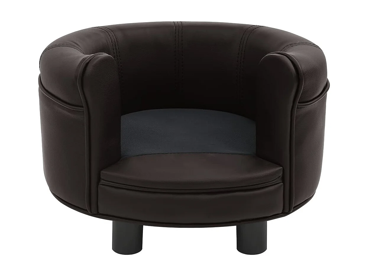 Almir  Canapé pour cen Marron 48x48x32 cm Peluche et similicuir