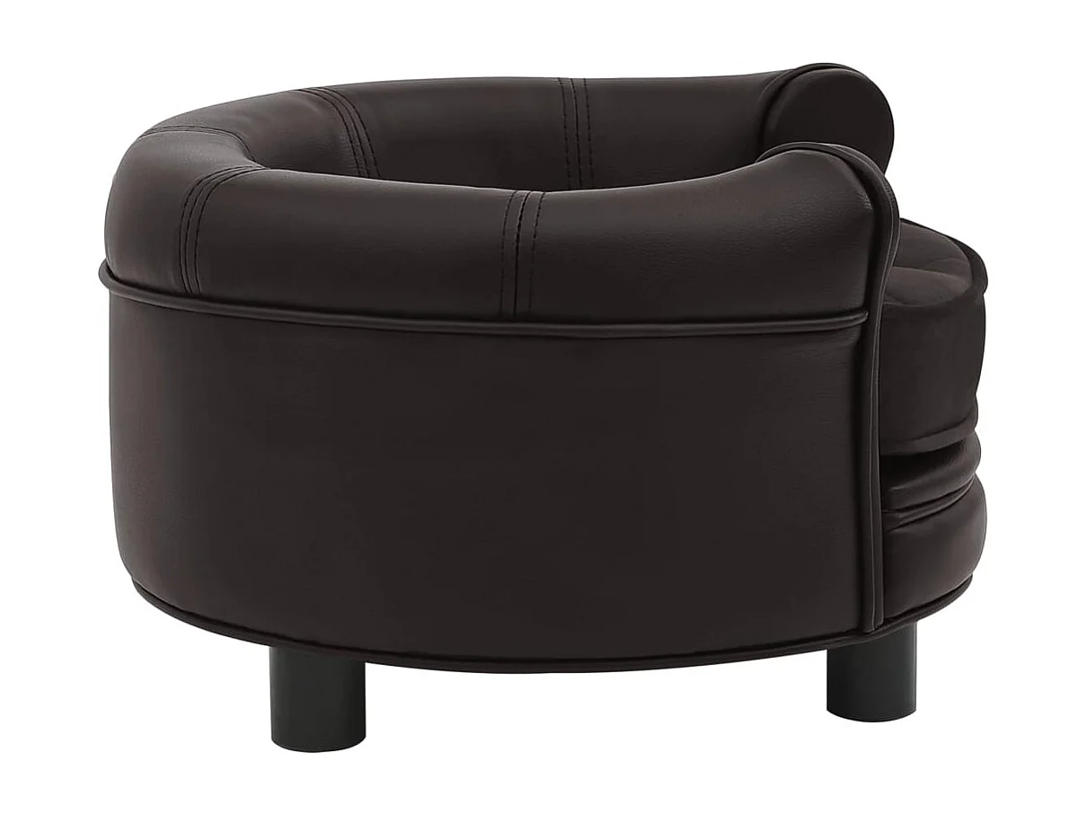 Almir  Canapé pour cen Marron 48x48x32 cm Peluche et similicuir