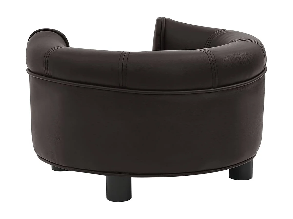 Almir  Canapé pour cen Marron 48x48x32 cm Peluche et similicuir