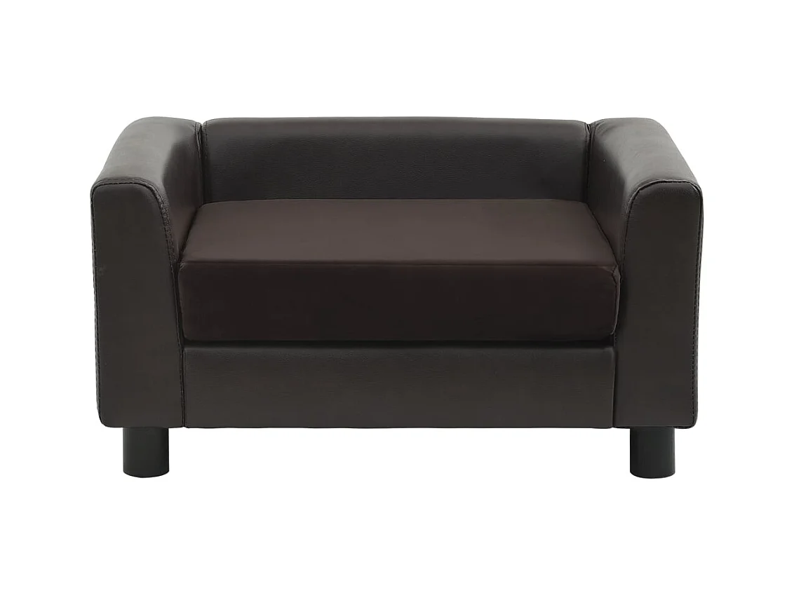 Jacques-Henri-Paul  Canapé pour cen Marron 60x43x30 cm Peluche et similicuir