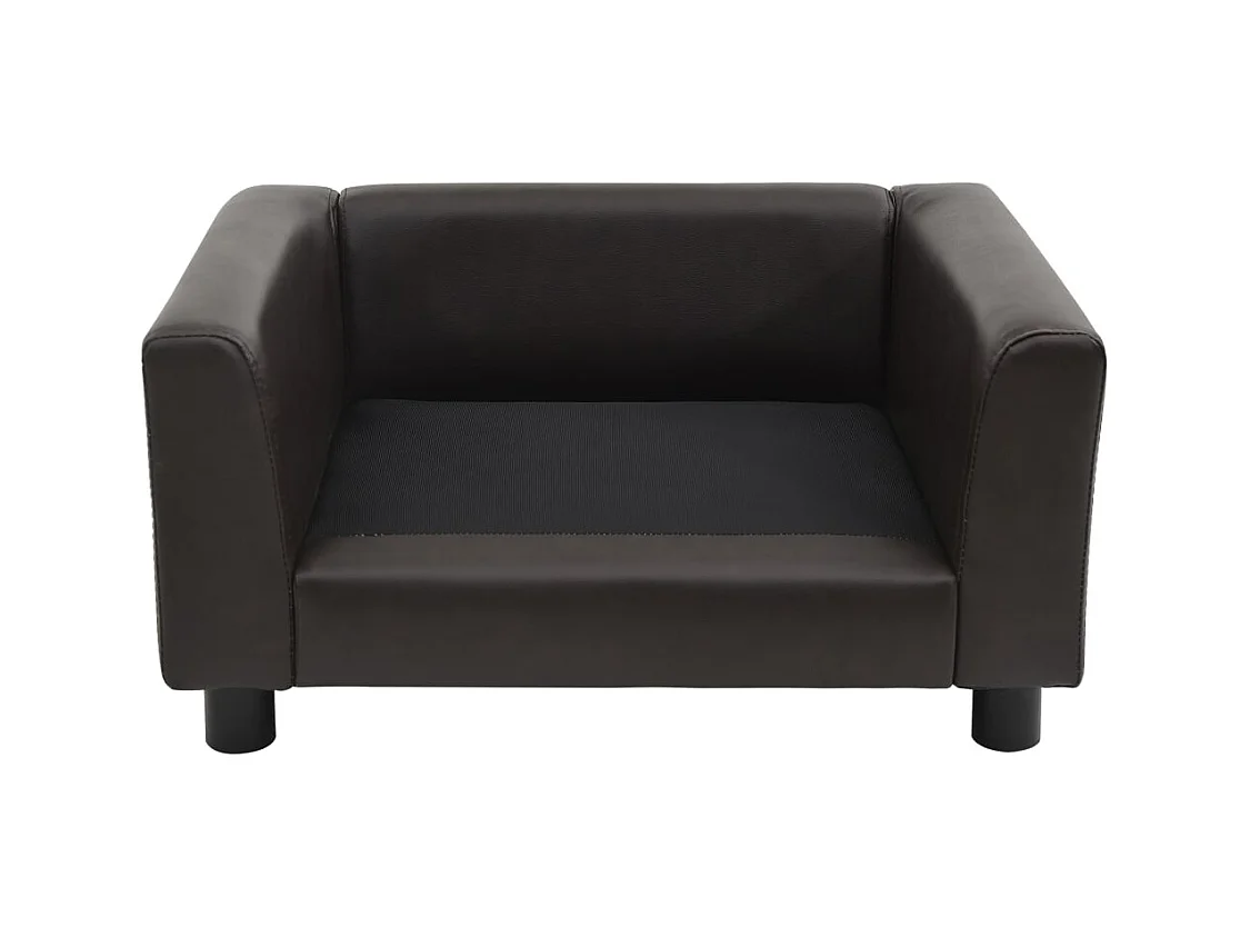 Jacques-Henri-Paul  Canapé pour cen Marron 60x43x30 cm Peluche et similicuir