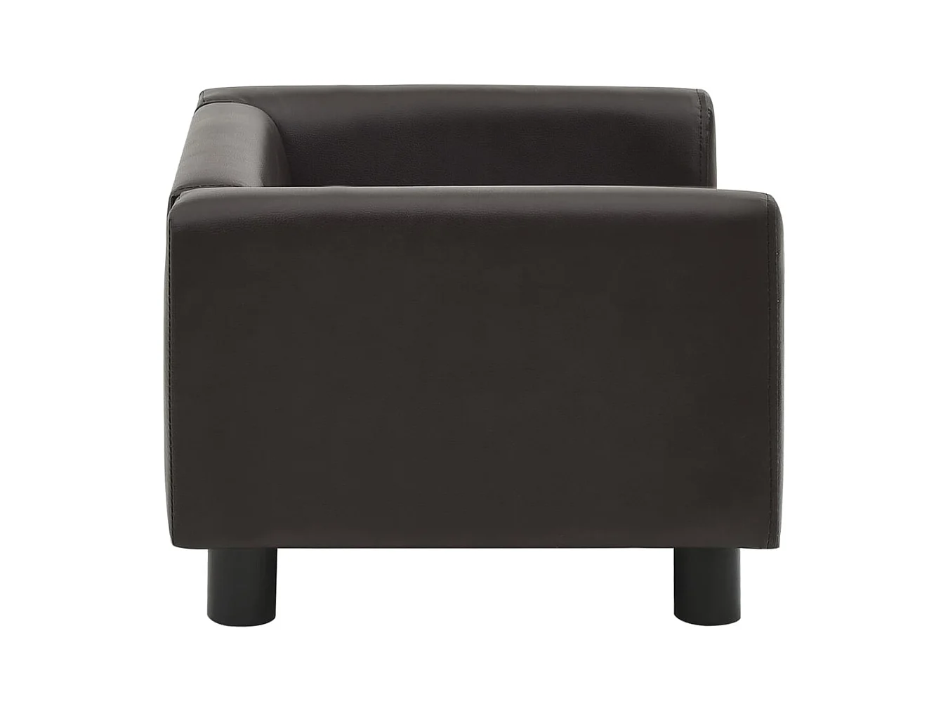 Jacques-Henri-Paul  Canapé pour cen Marron 60x43x30 cm Peluche et similicuir