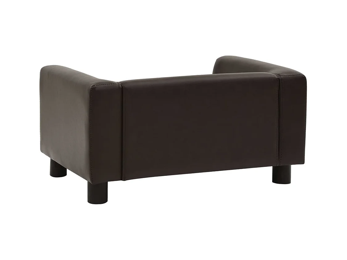 Jacques-Henri-Paul  Canapé pour cen Marron 60x43x30 cm Peluche et similicuir