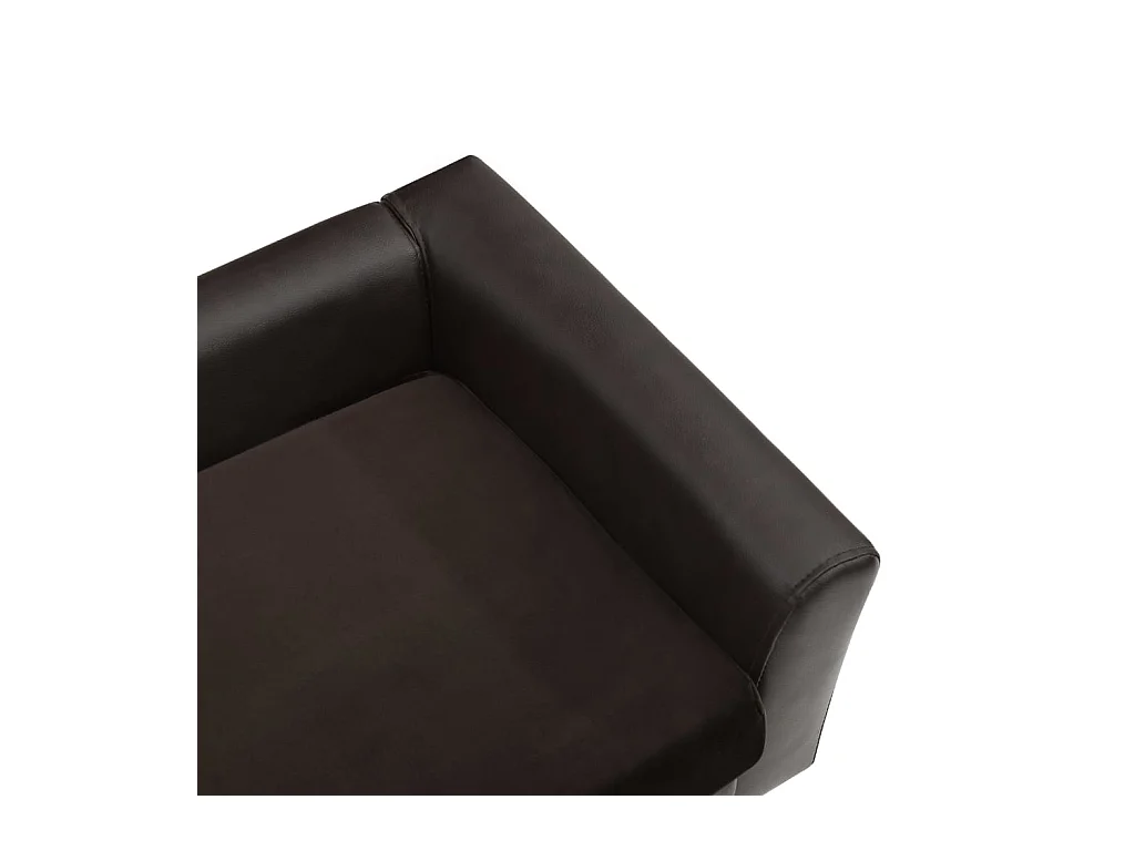 Jacques-Henri-Paul  Canapé pour cen Marron 60x43x30 cm Peluche et similicuir