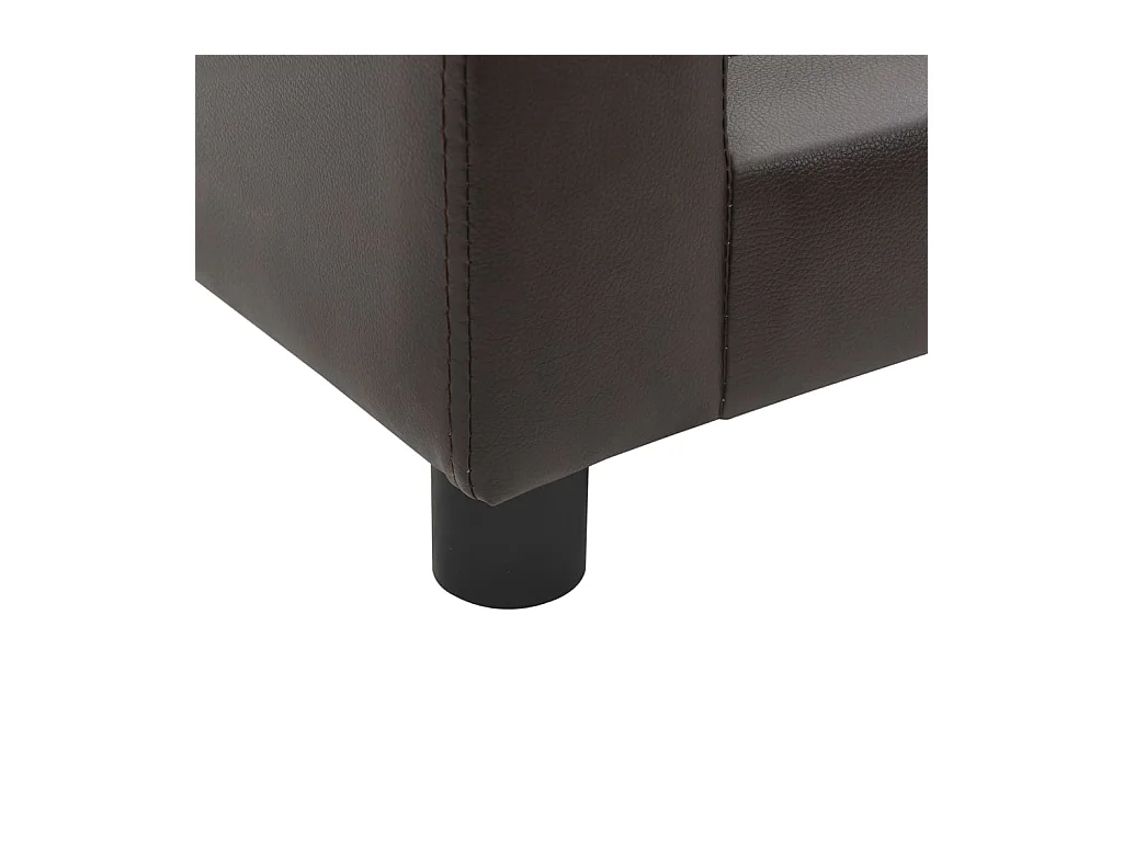 Jacques-Henri-Paul  Canapé pour cen Marron 60x43x30 cm Peluche et similicuir