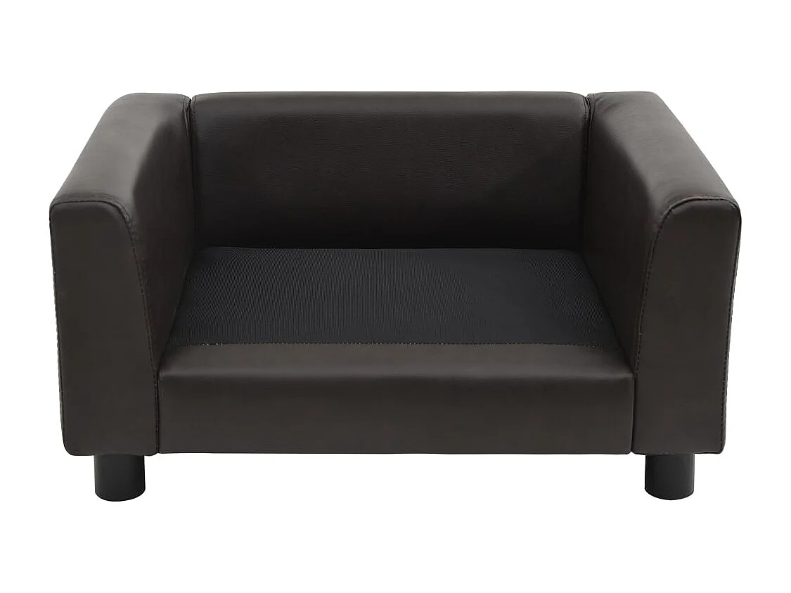 Jacques-Henri-Paul  Canapé pour cen Marron 60x43x30 cm Peluche et similicuir