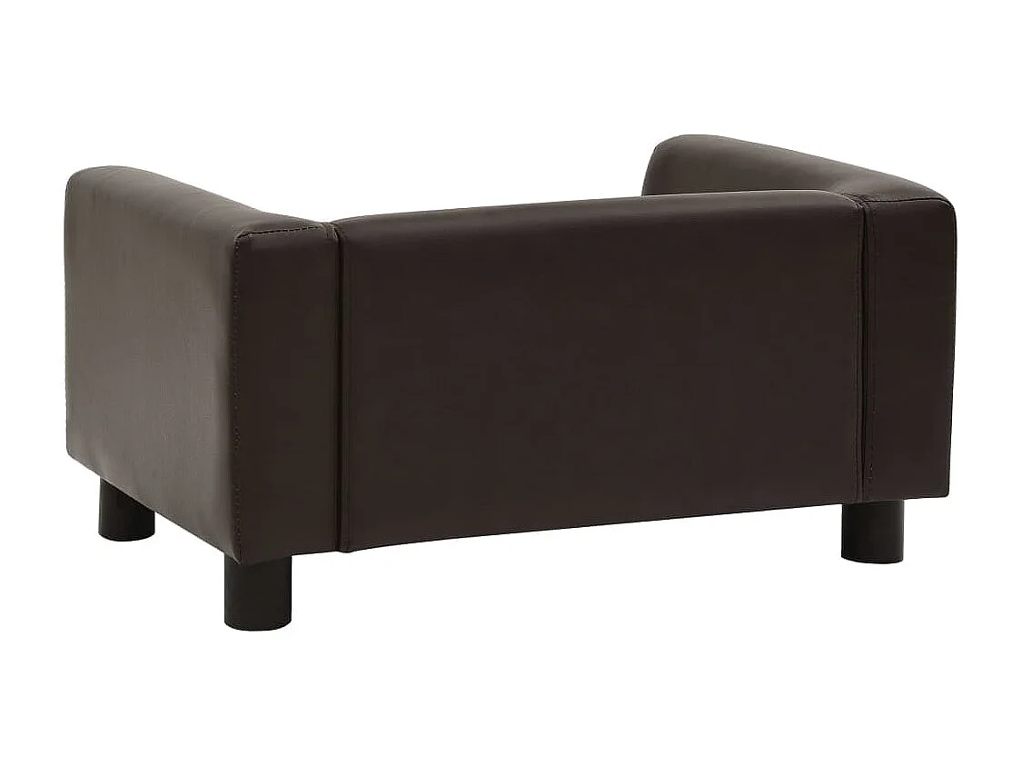 Jacques-Henri-Paul  Canapé pour cen Marron 60x43x30 cm Peluche et similicuir