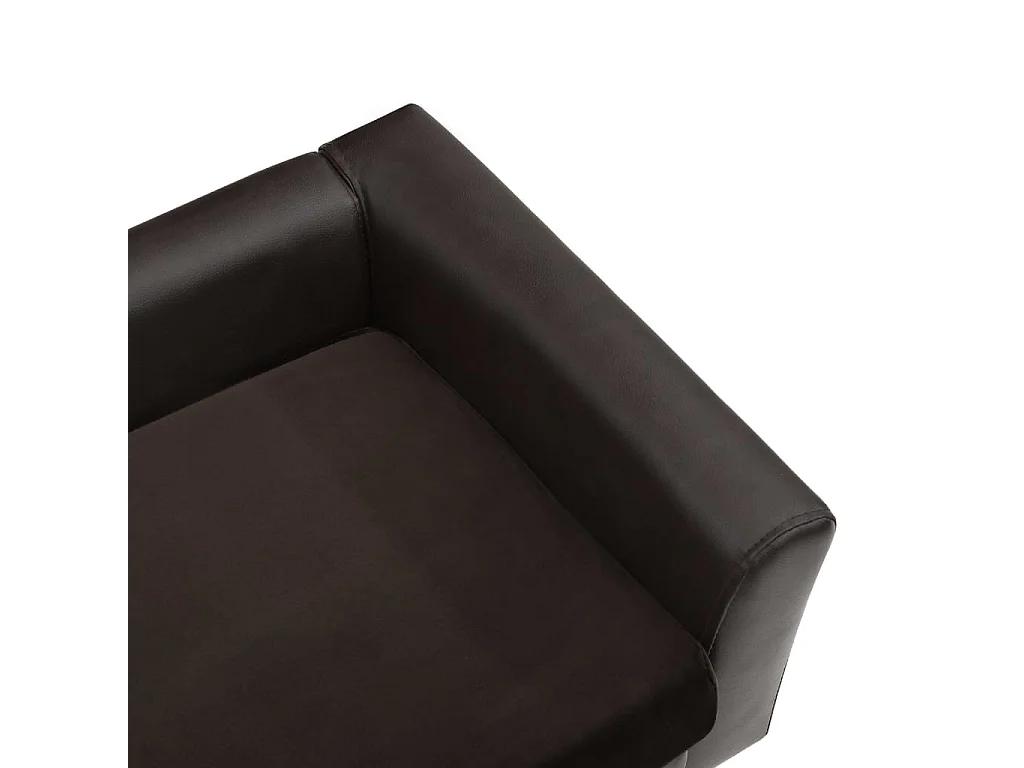 Jacques-Henri-Paul  Canapé pour cen Marron 60x43x30 cm Peluche et similicuir