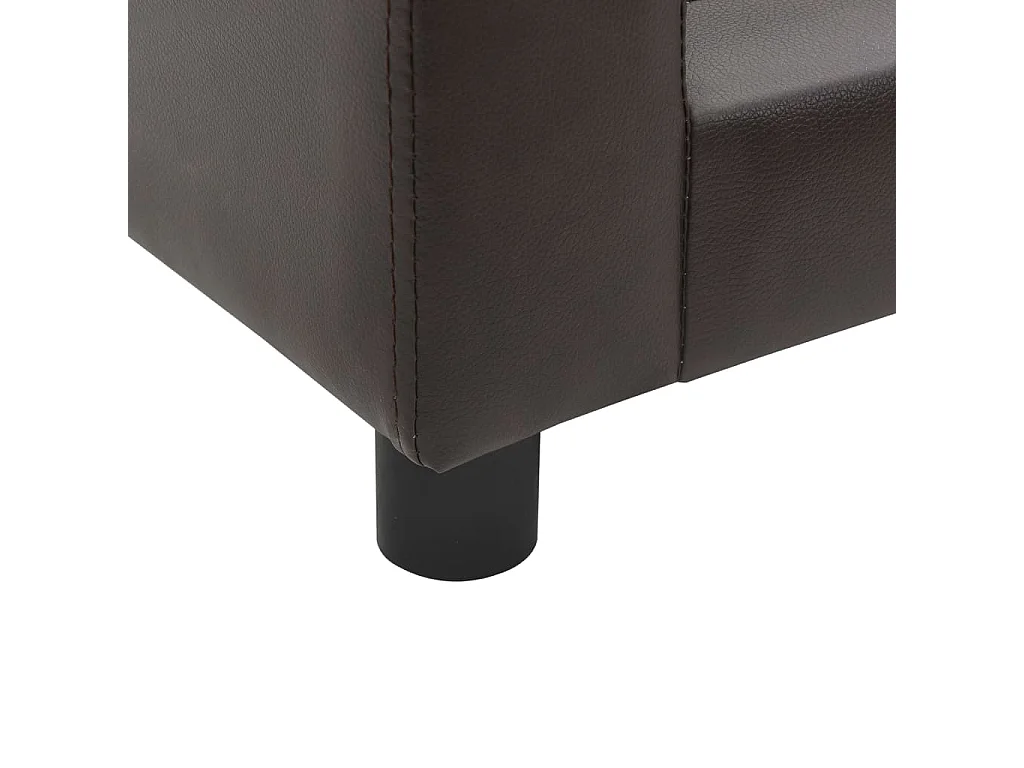 Jacques-Henri-Paul  Canapé pour cen Marron 60x43x30 cm Peluche et similicuir