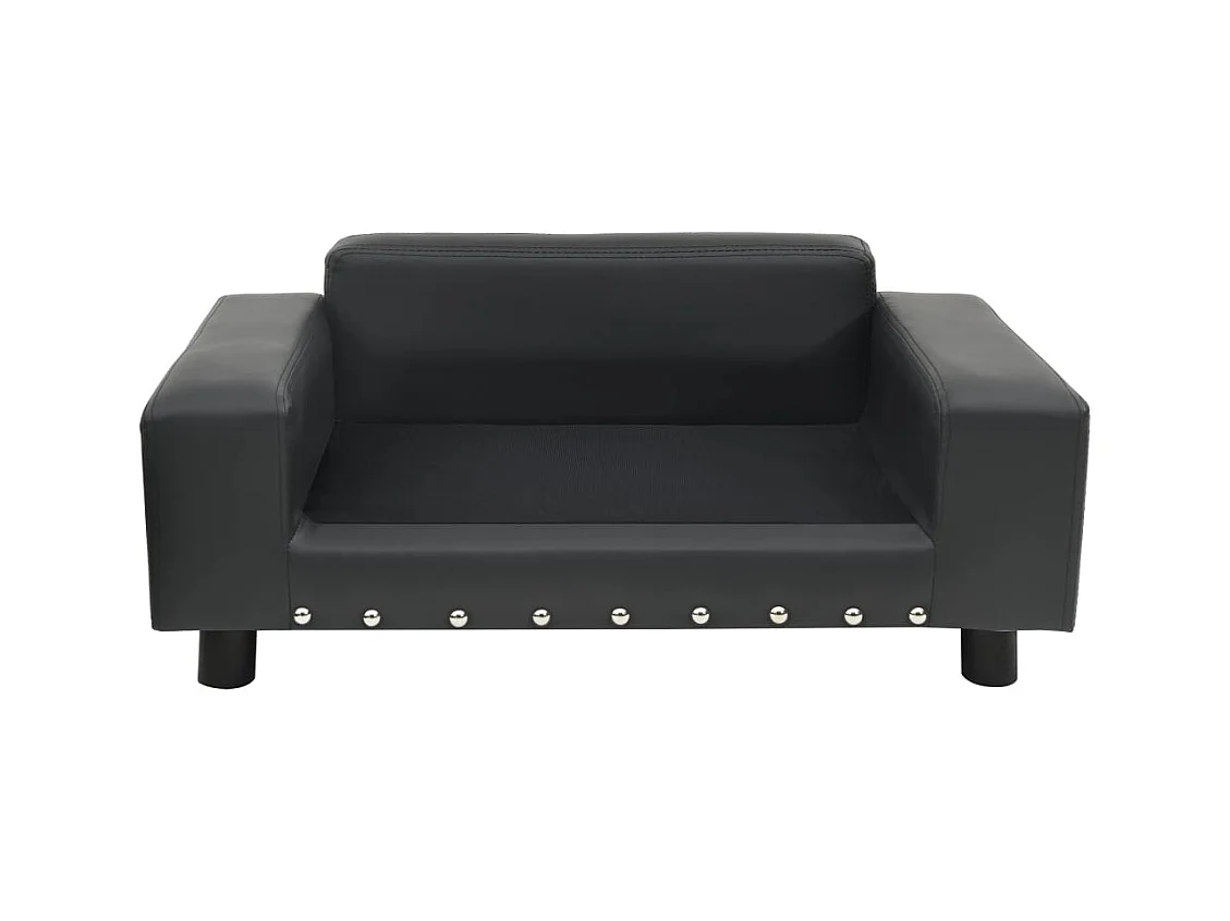 Abram  Canapé pour cen Gris foncé 81x43x31 cm Peluche et similicuir