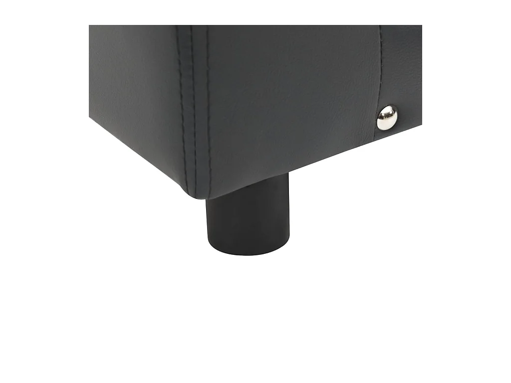 Abram  Canapé pour cen Gris foncé 81x43x31 cm Peluche et similicuir