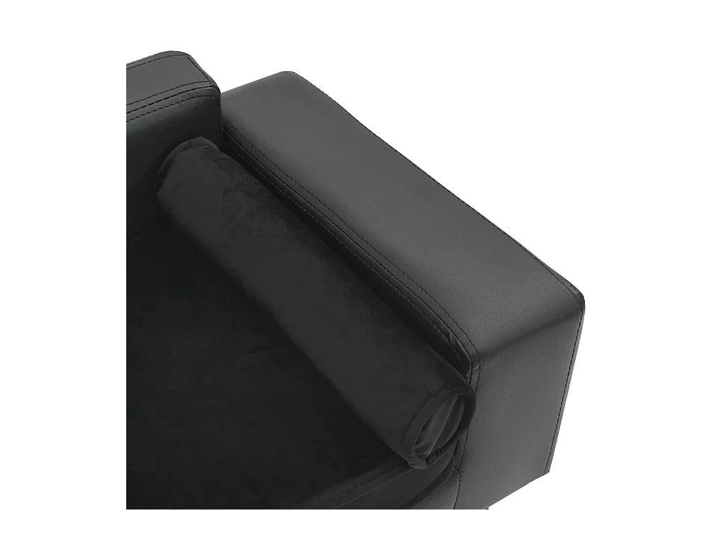 Abram  Canapé pour cen Gris foncé 81x43x31 cm Peluche et similicuir