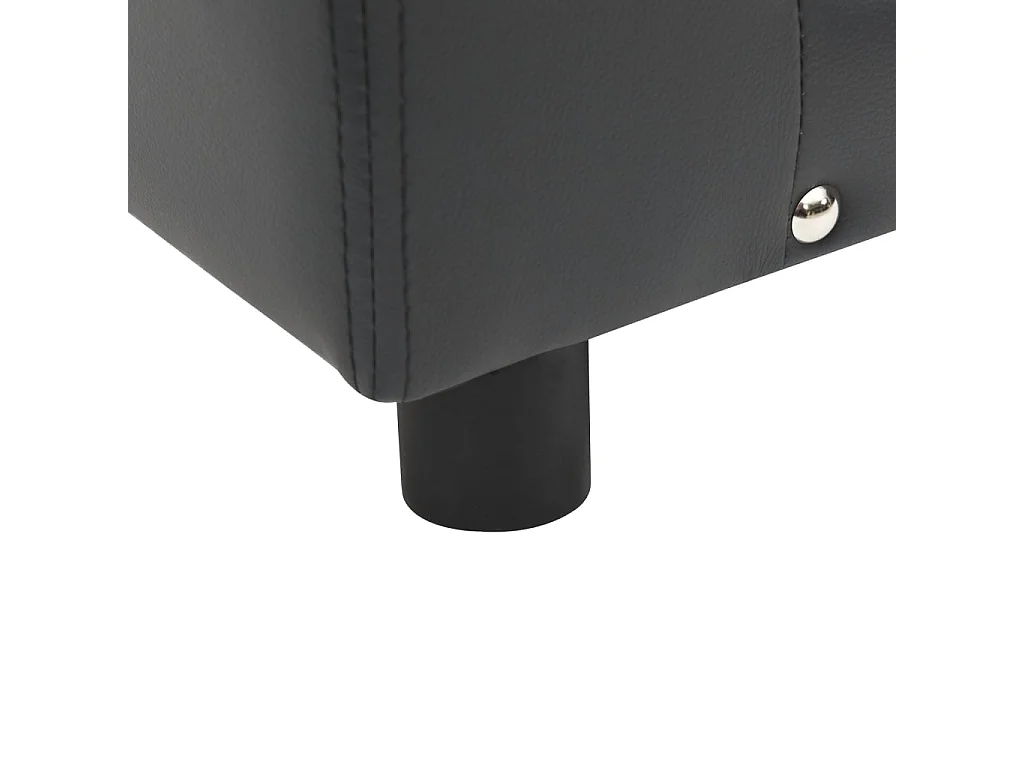 Abram  Canapé pour cen Gris foncé 81x43x31 cm Peluche et similicuir