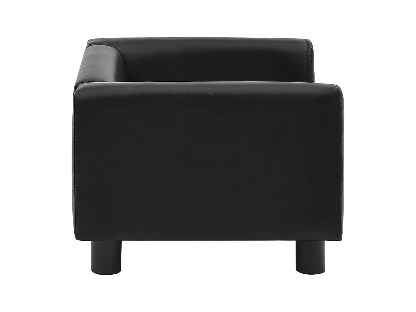 Jacques-Henri-Paul  Canapé pour cen Noir 60x43x30 cm Peluche et similicuir