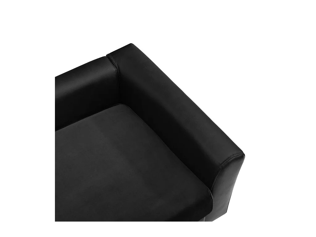 Jacques-Henri-Paul  Canapé pour cen Noir 60x43x30 cm Peluche et similicuir