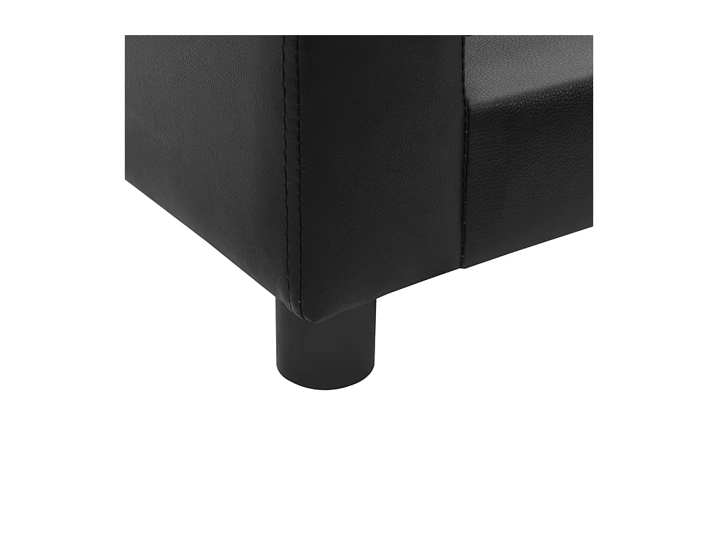 Jacques-Henri-Paul  Canapé pour cen Noir 60x43x30 cm Peluche et similicuir