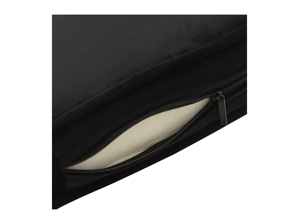 Jacques-Henri-Paul  Canapé pour cen Noir 60x43x30 cm Peluche et similicuir