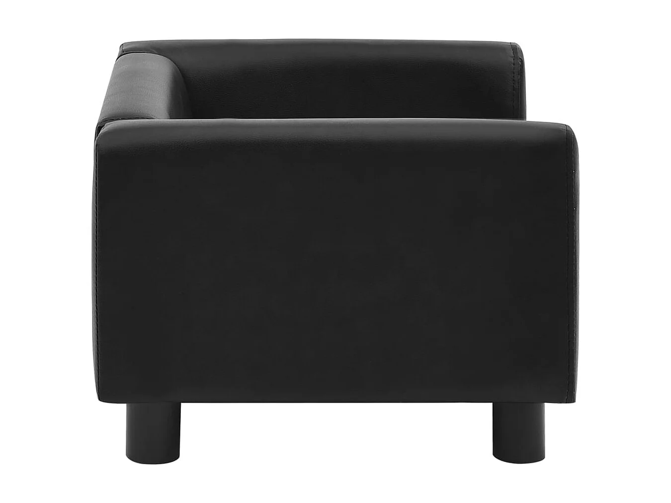 Jacques-Henri-Paul  Canapé pour cen Noir 60x43x30 cm Peluche et similicuir