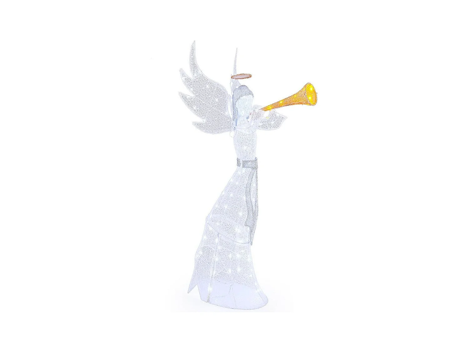 Weihnachtsengel beleuchtet groß Weihnachtsdeko mit 100 LED-Lichtern