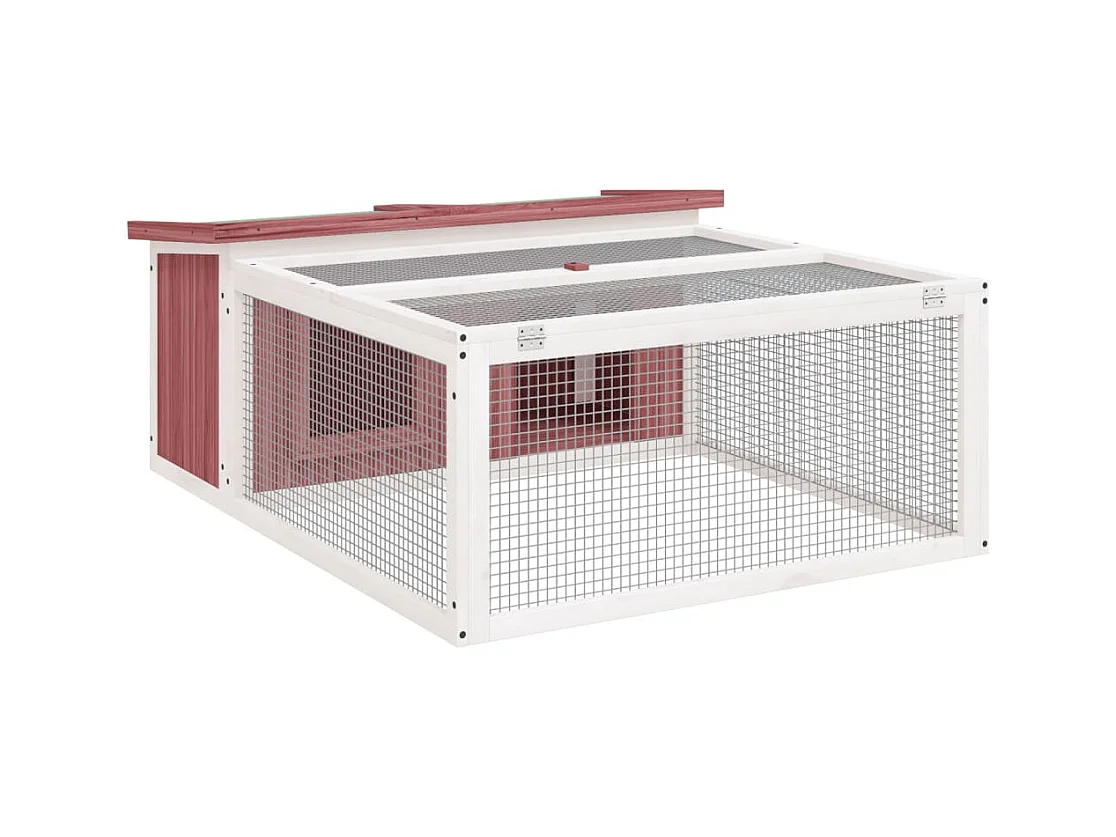 Cerys  Clapier moka 117,5x97x47,5 cm bois de pin massif