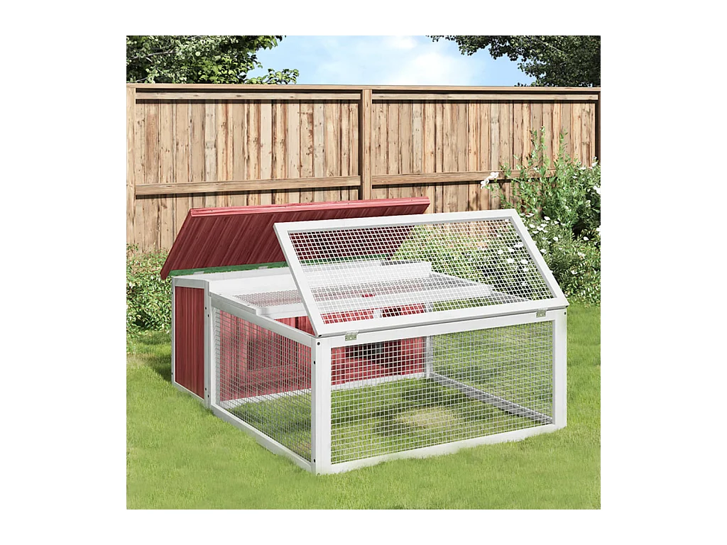 Cerys  Clapier moka 117,5x97x47,5 cm bois de pin massif