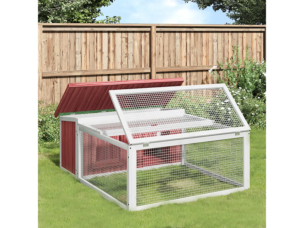 Cerys  Clapier moka 117,5x97x47,5 cm bois de pin massif