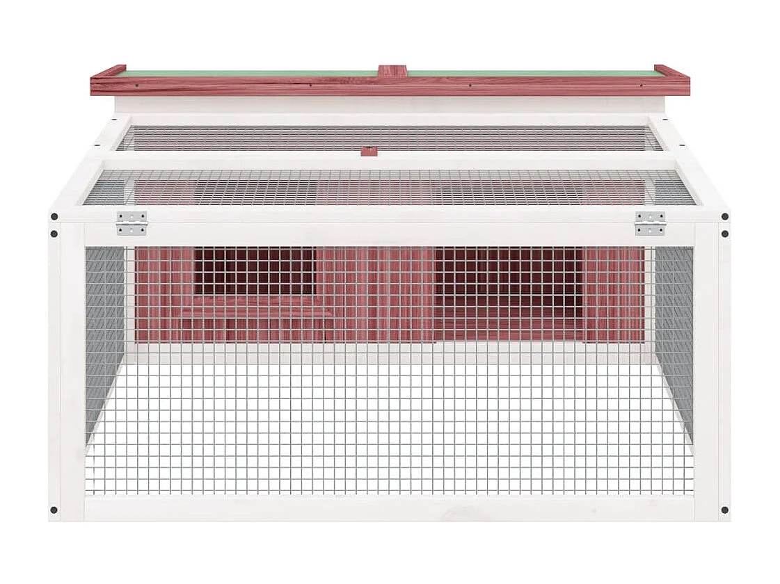 Cerys  Clapier moka 117,5x97x47,5 cm bois de pin massif