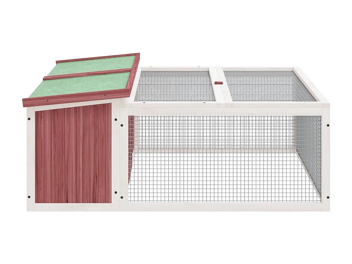 Cerys  Clapier moka 117,5x97x47,5 cm bois de pin massif