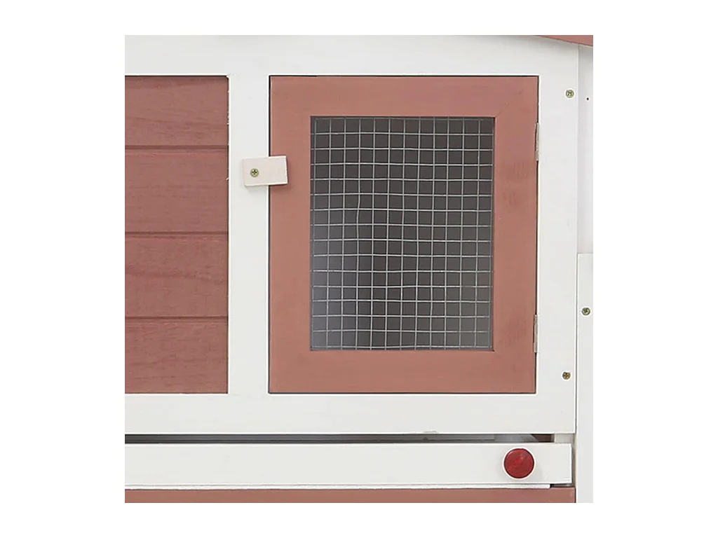 Ekim  Clapier large d'extérieur Marron et blanc 201x45x85 cm Bois