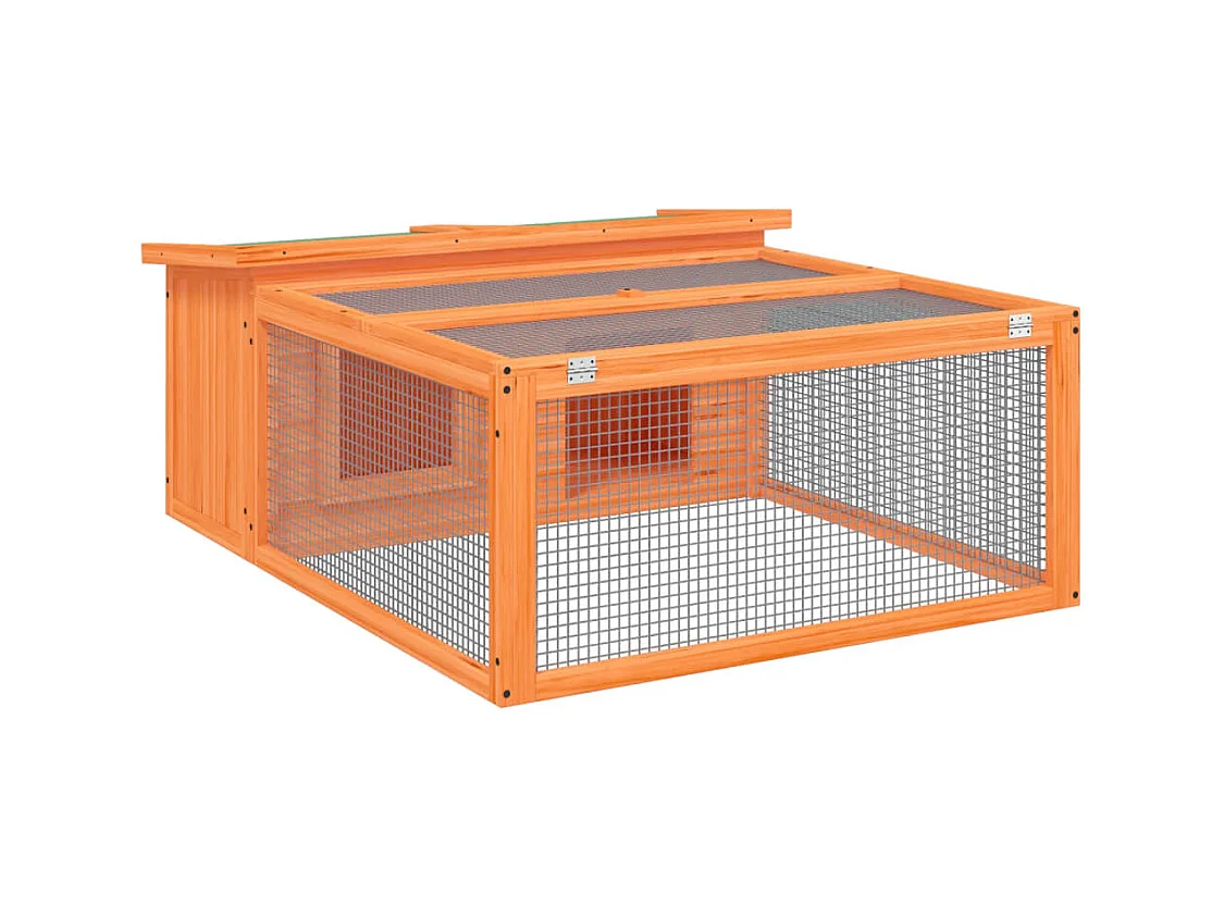 Cerys  Clapier marron 117,5x97x47,5 cm bois de pin massif