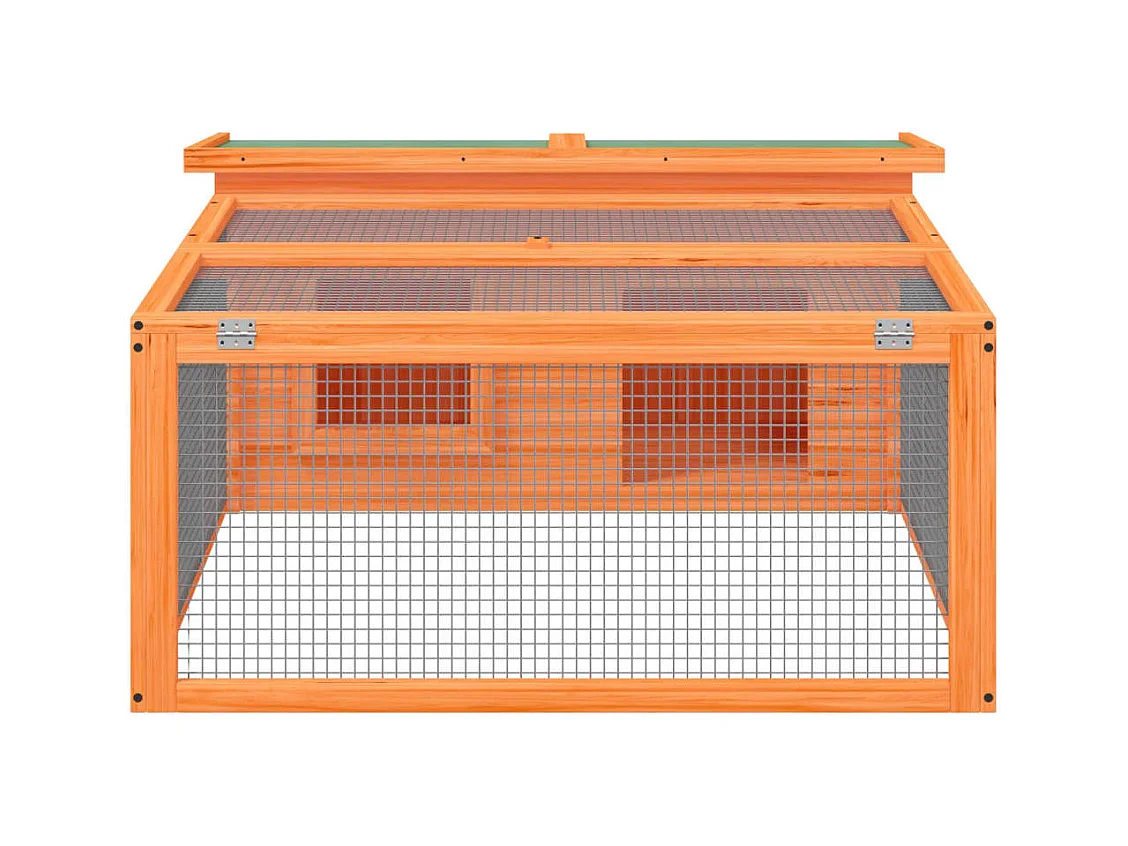 Cerys  Clapier marron 117,5x97x47,5 cm bois de pin massif