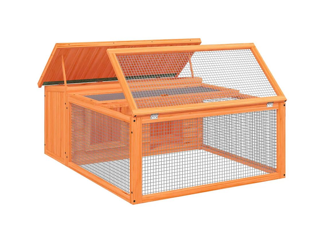 Cerys  Clapier marron 117,5x97x47,5 cm bois de pin massif